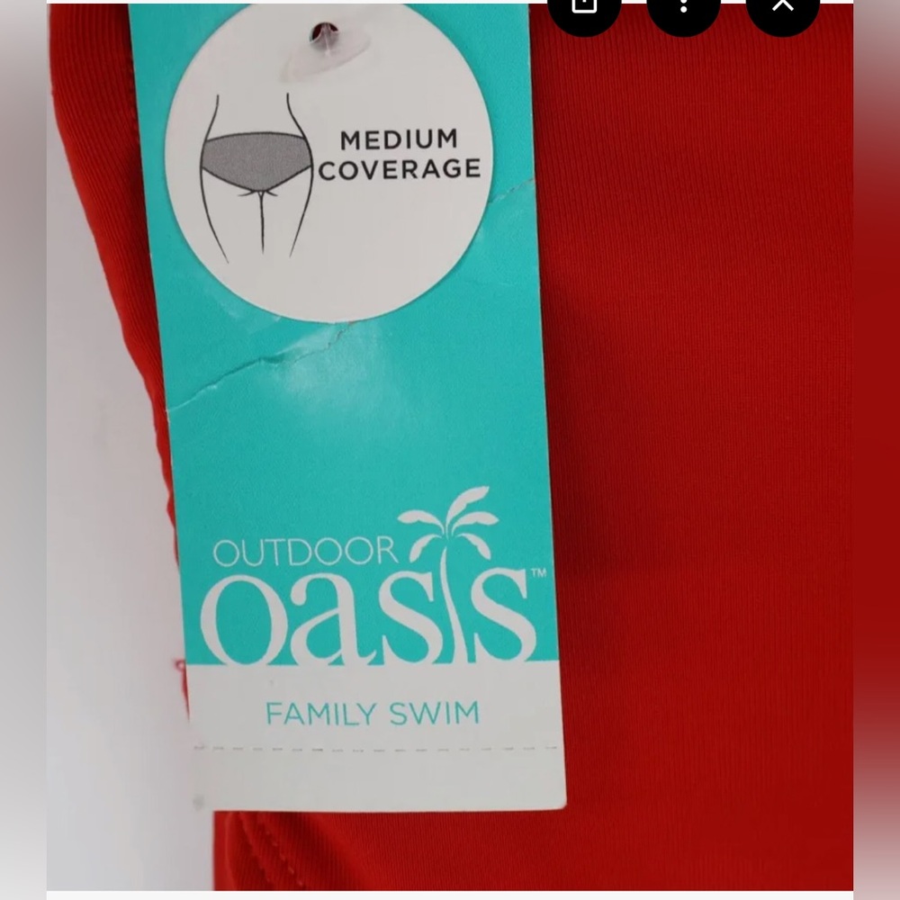 Oasis High Waist Swim Bottoms Orange Medium - Picture 5 of 7